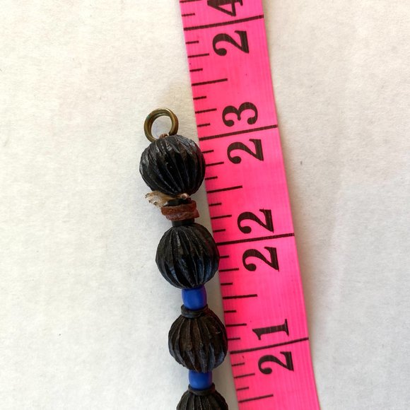 Handmade African Chunky Wood Beaded Necklace - Picture 13 of 13